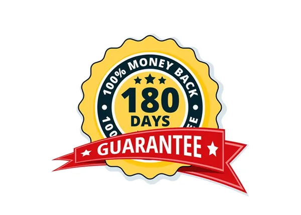 GlucoBerry 180 day money back guarantee seal